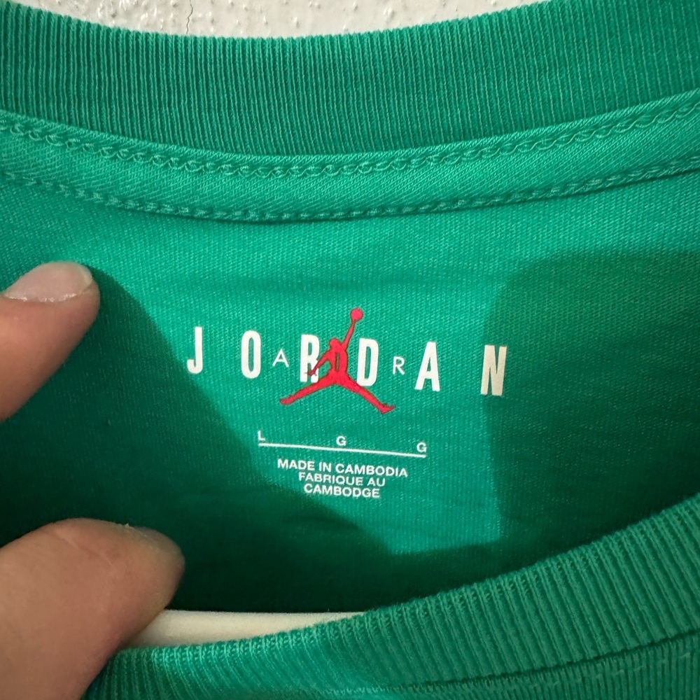 Jordan Vibrant Green Men's Tee - Picture 2 of 3